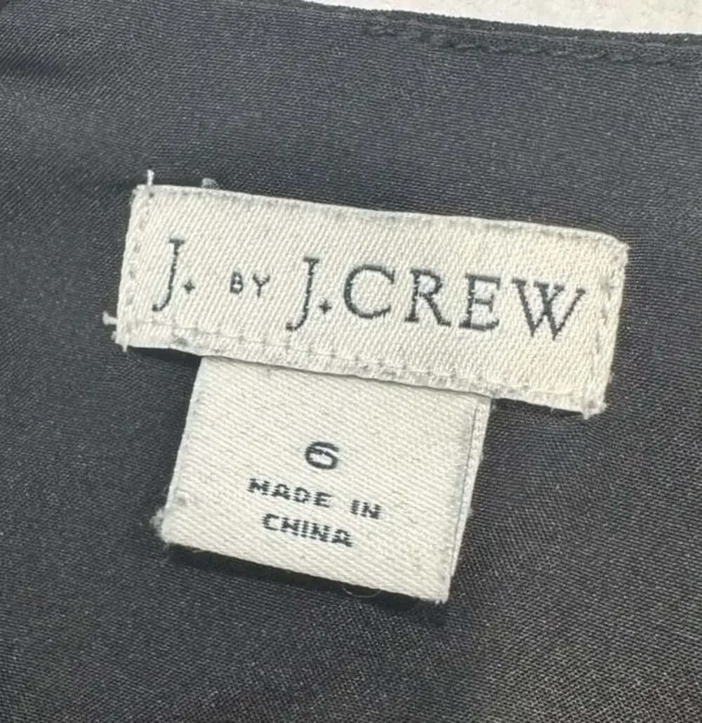 J. Crew J. by J.Crew Black Short Sleeve Blouse Top Women’s Size 6